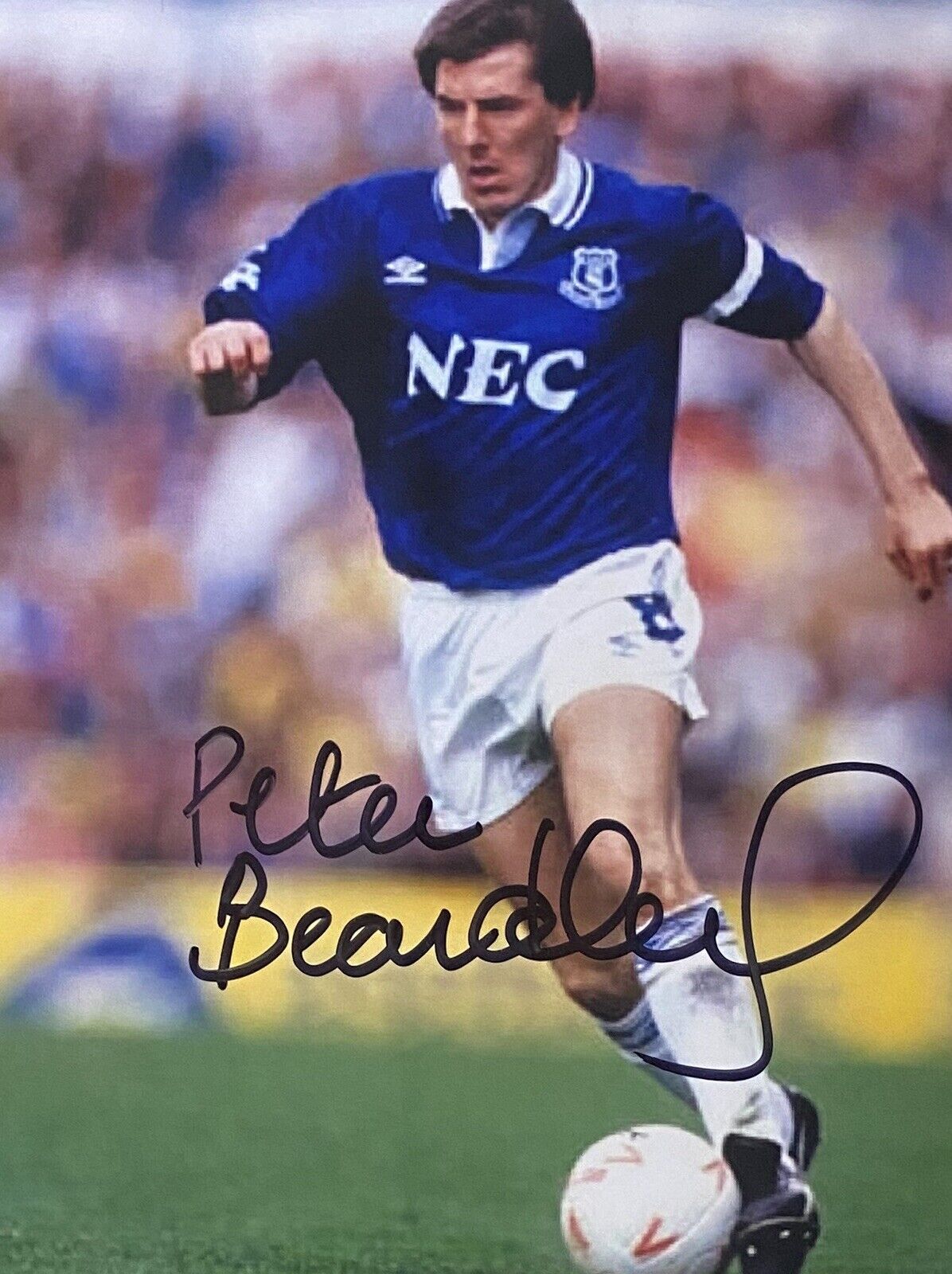 Peter Beardsley Genuine Hand Everton 6X4 Photo Poster painting