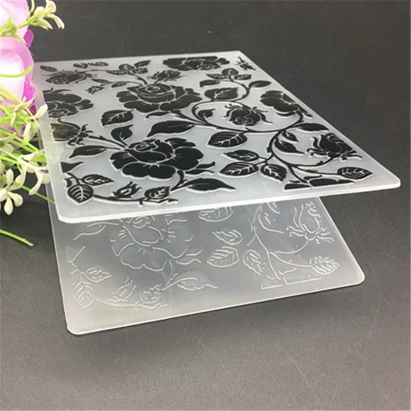 Roses Plastic Embossing Folder DIY scrapbook album card packing decoration cutting dies paper craft