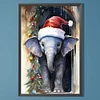 (40*60cm)Christmas Elephant - Full Round Drill Diamond Painting