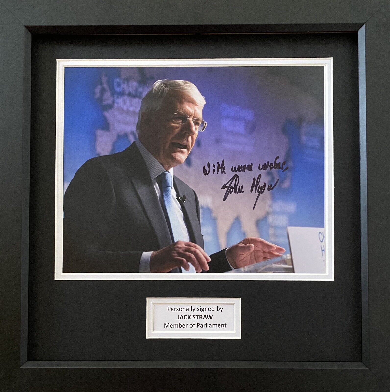 Jack Straw Genuine Hand Signed Photo Poster painting In 14x11 Frame Display