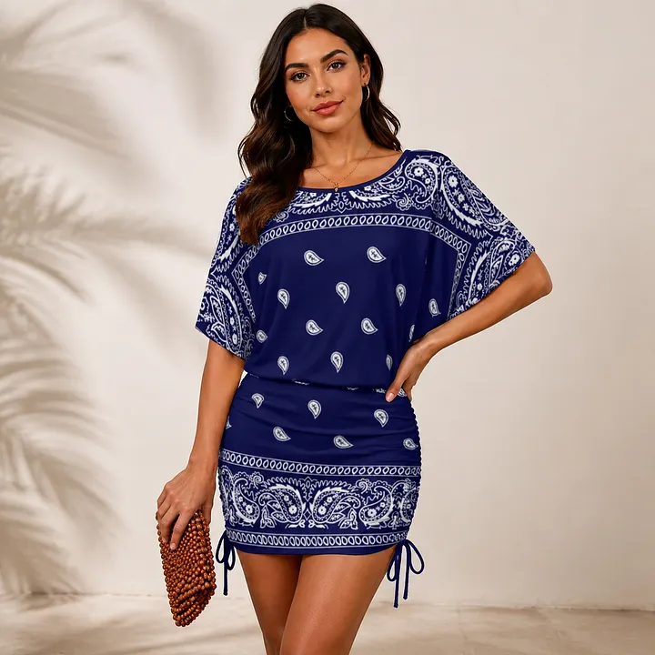 bandana bodycon dress Qolati Holiday Dresses for Womrn Vintage Print Sleeveless Sheath Dress Y2k Fashion Bodycon Mini Slip Dress Retro Bandana Fitted Strap Dress, Women's,