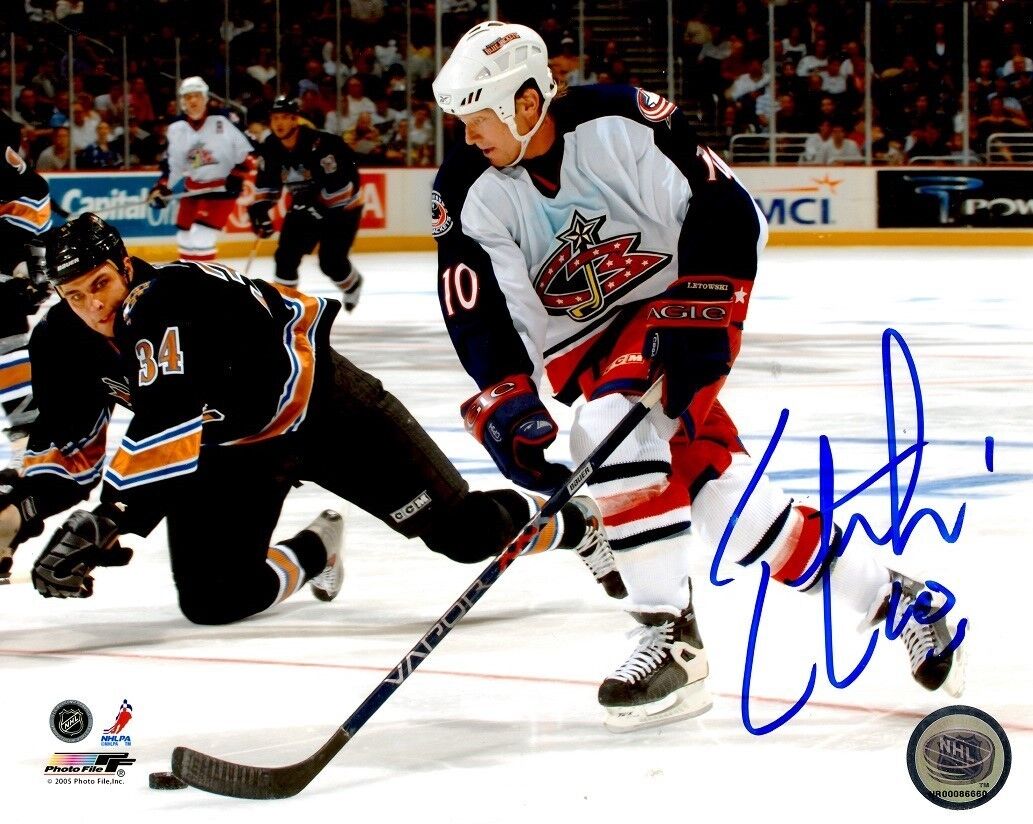 Signed 8x10 TREVOR LETKOWSKI Columbus Blue Jackets Photo Poster painting - COA