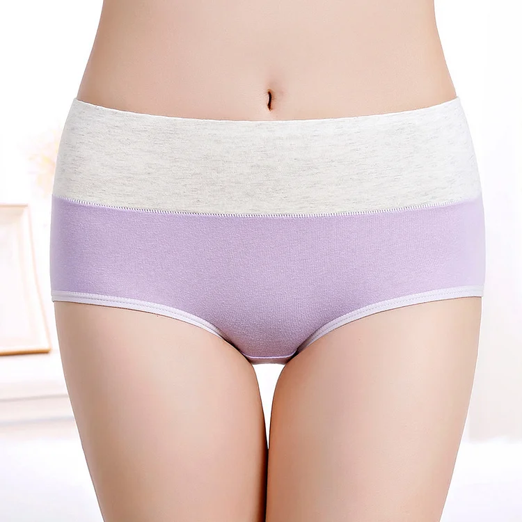 Women's Solid Color High Waist Panties