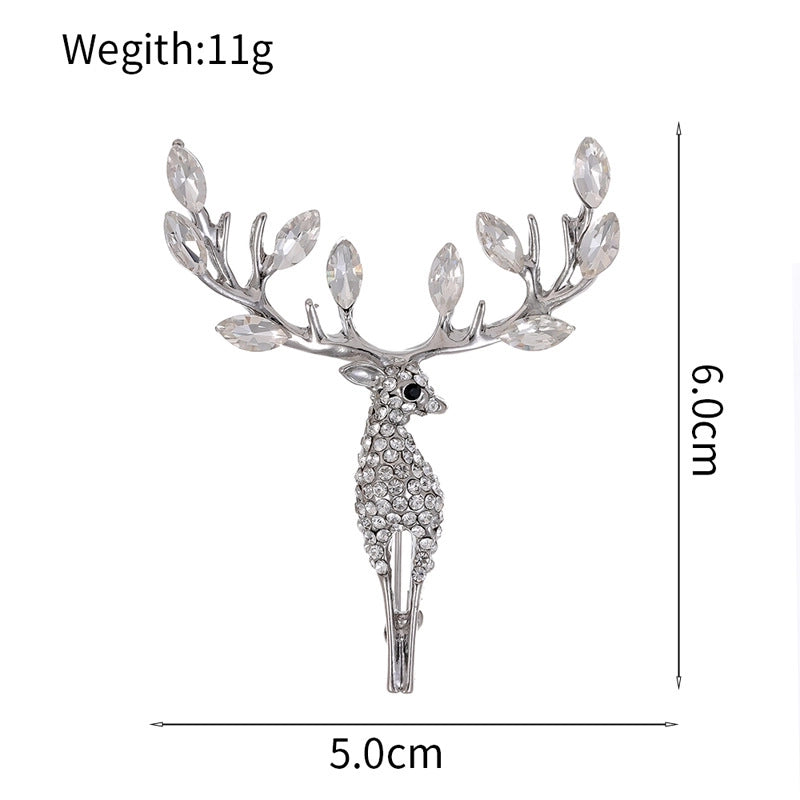Cute Pin Gift Box Snowman Elk Zinc Alloy Enamel Plating Inlay Rhinestones Unisex Brooches