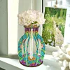 (US Local)Wood Flower Diamond Painting Flower Vase Ornaments for Home Office Decor