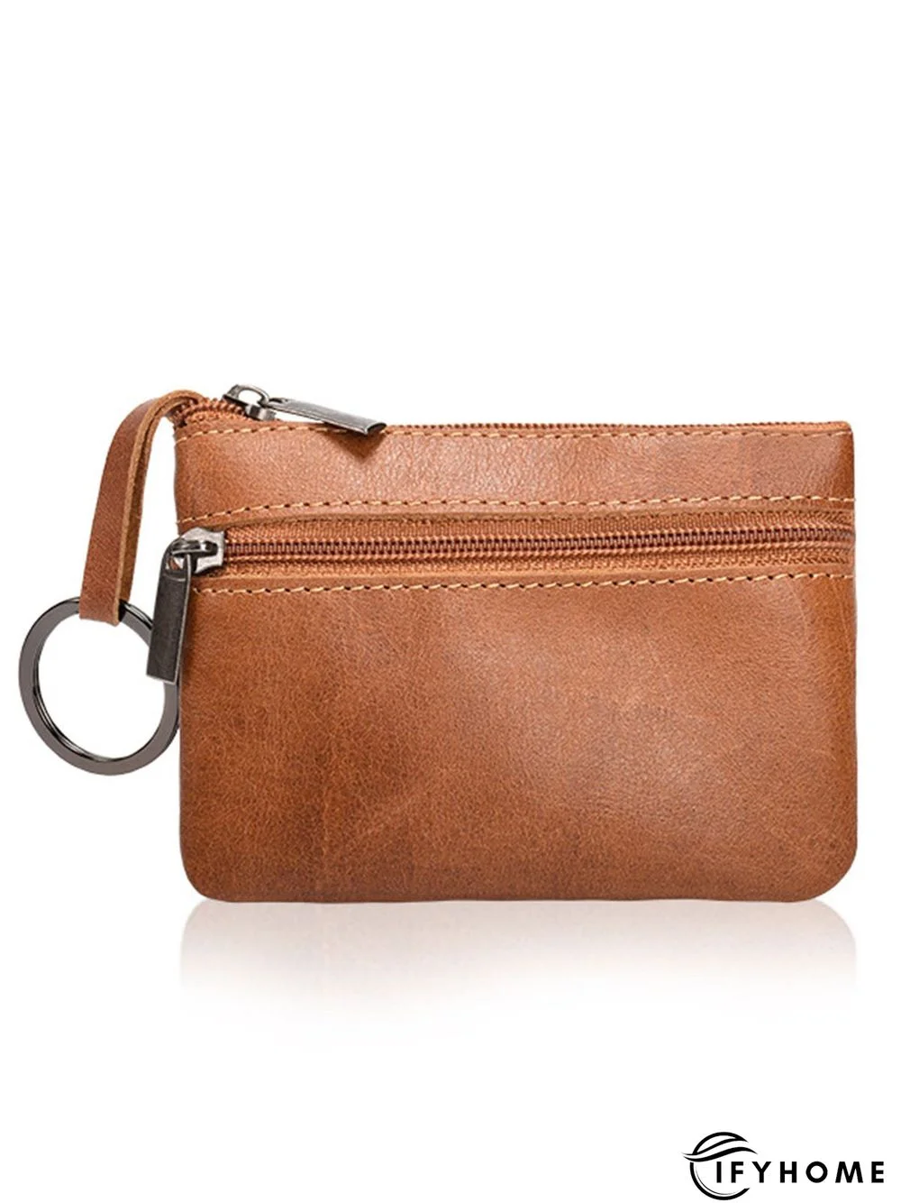 Cowhide Wax Leather Retro Simple Coin Purse | IFYHOME
