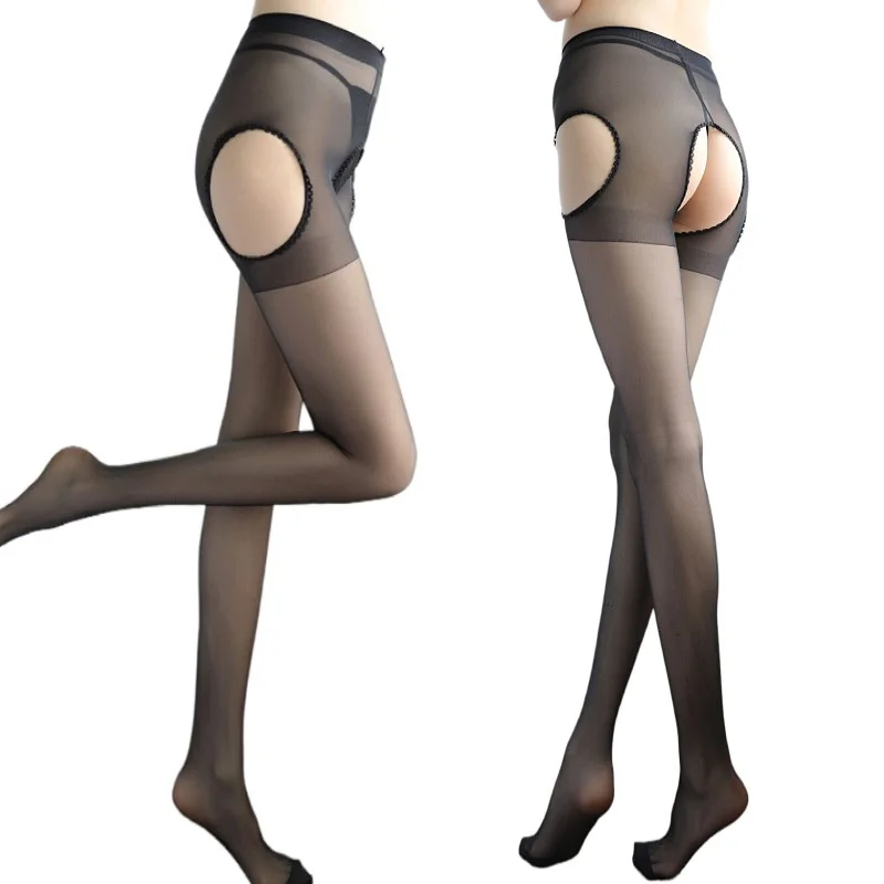 Uveng Four Sides Of The Open Stalls Sexy Stockings Core Silk Free Off The Trousers Empty Pantyhose Women Bottom Socks