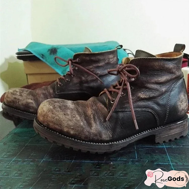 Vintage Leather Ankle Boots