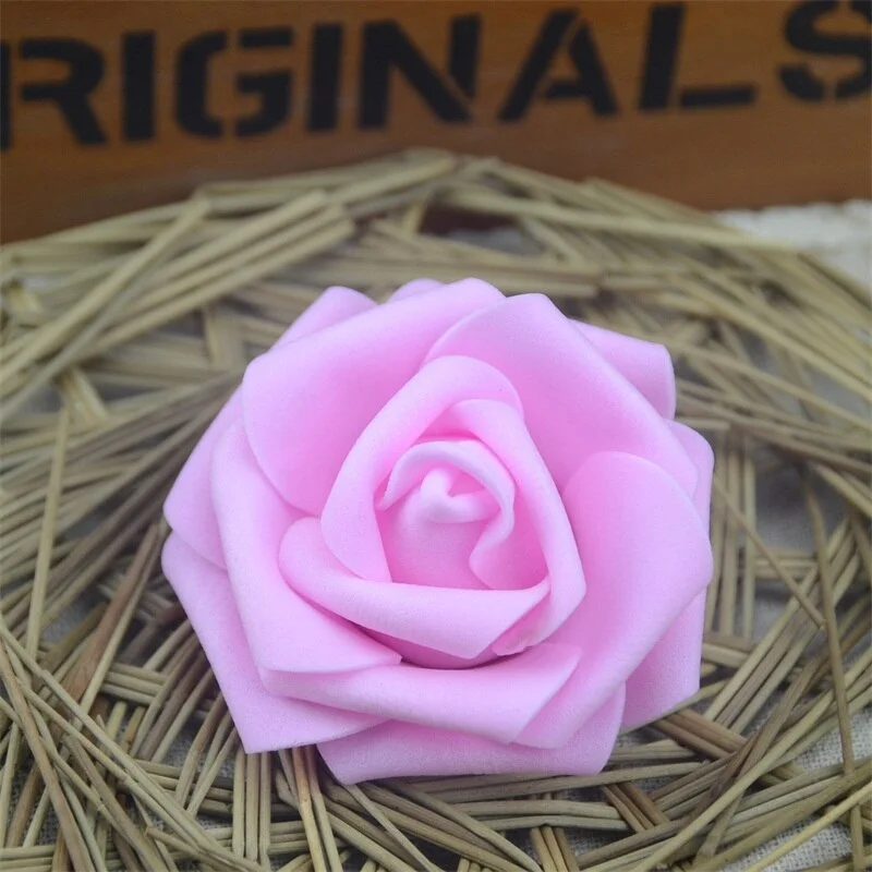 10pcs 6cm PE Foam Artificial Rose Flower Heads For Wedding Home Party Decoration DIY Garland Craft supplies Fake Flowers Ball
