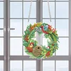 Diamond Painting Bird Flower Wreath Pendant