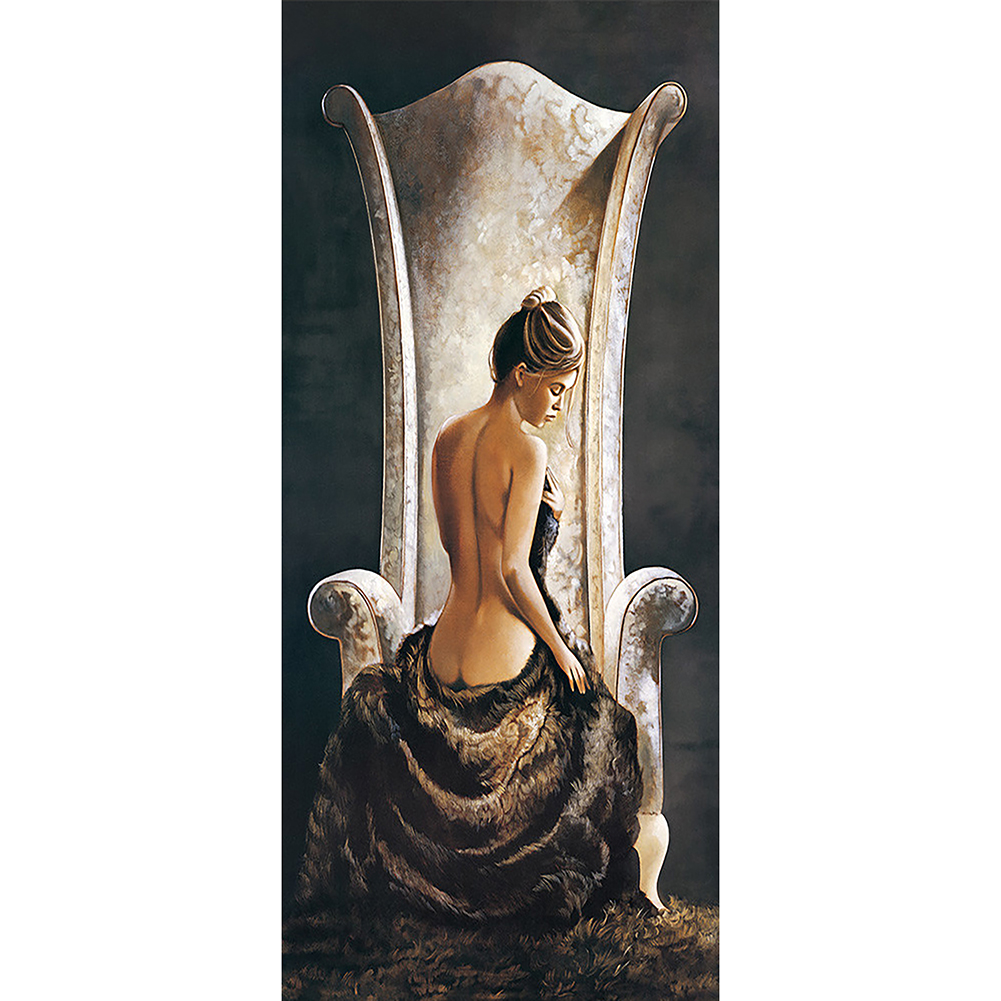 

Sexy Woman in a Chair - Round Drill Diamond Painting - 40*85CM (Big Size), 501 Original