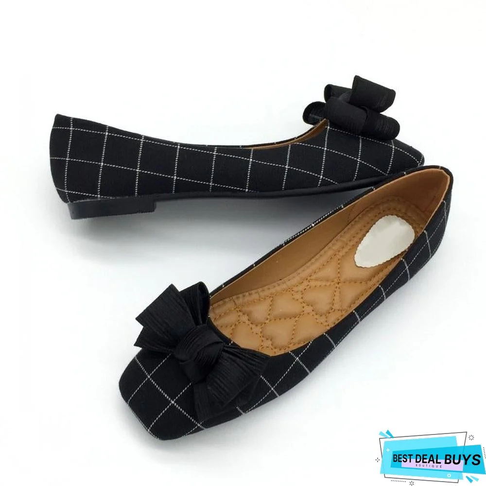 Women Slip On Square Toe Flats Shoes