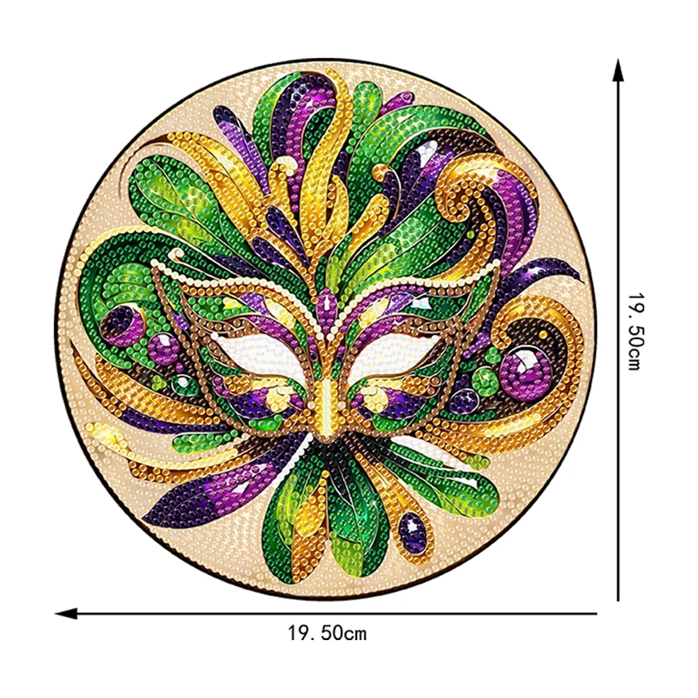 DIY St Patrick Mask Acrylic Wreath Diamond Painting Hanging Pendant Wall Decor