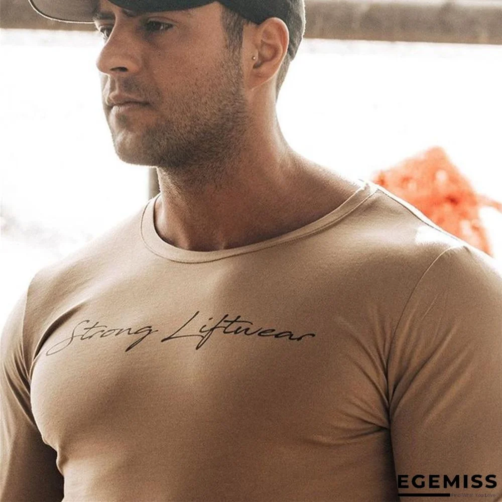 Men High-elasticity Sporting T-shirt Men long Sleeve Fitness T shirt Men's solid gyms Bodybuilding T-shirt Tee | EGEMISS