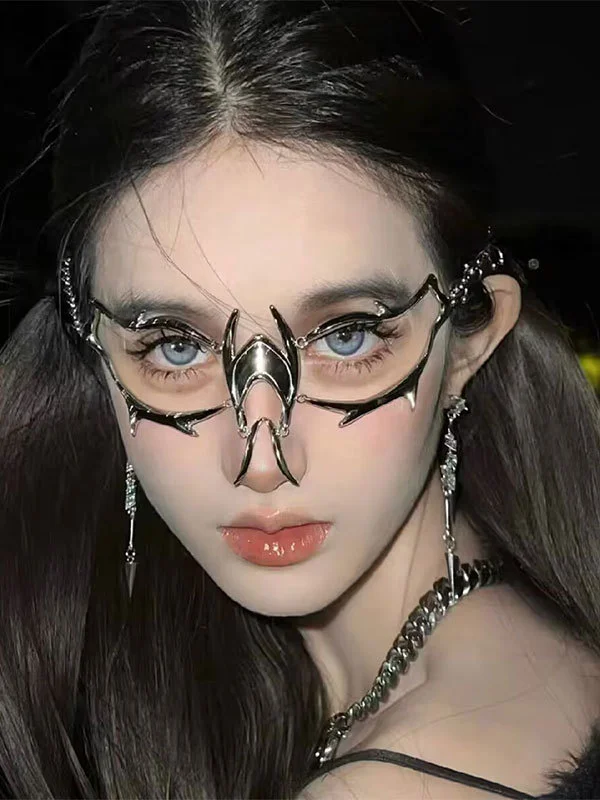 Cyberpunk Costume Elegant Jewelry Mechanical Metal Mask