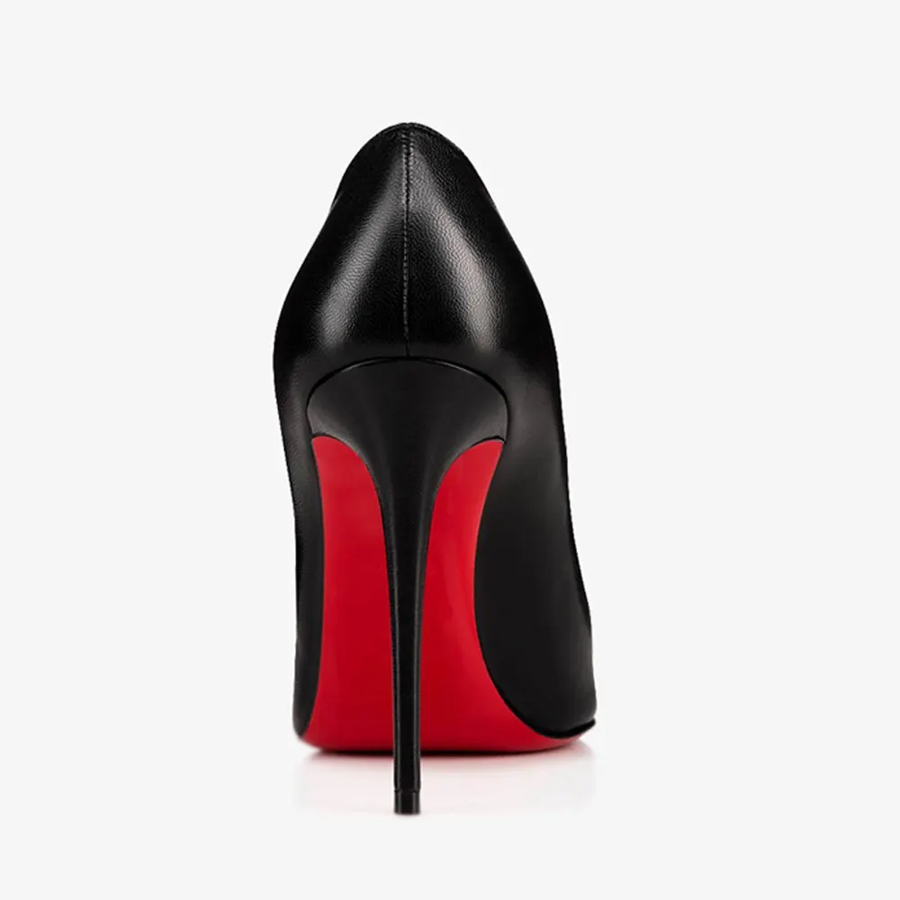 100mm Women's Classic Party Wedding Red Soles Heels Matte Pumps-vocosishoes