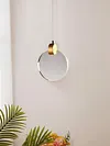 Modern LED Pendant Light Chandelier Long Hanging Light Gold for Office Entrances