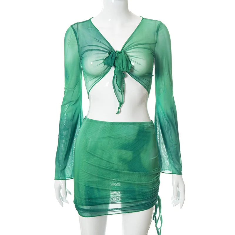 PASUXI 2023 Best Selling Women Half Sleeve Swimwear Ladies Three Pieces Swimsuit High Waist Bikini