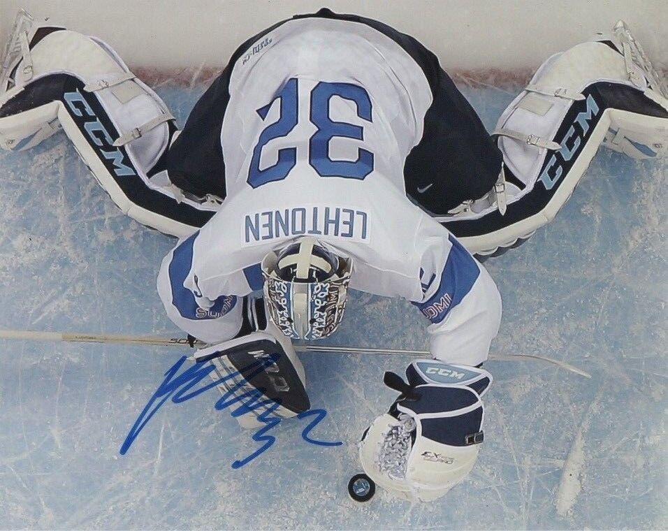 Team Finland Kari Lehtonen Signed Autographed 8x10 NHL Photo Poster painting COA A