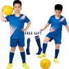 2023 Kids Football Uniforms Boys Girl Soccer Sports Uniform Custom Boys Football Jersey tracksuit children's football suit Socks