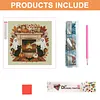 Kit de peinture en diamant 5D Halloween avec perceuse carr&eacute;e (foyer d&rsquo;Halloween douillet)