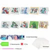 (US Local)Diamond Art Greeting Cards Congratulations Cards & Gifts (10pcs Winter Snowman)