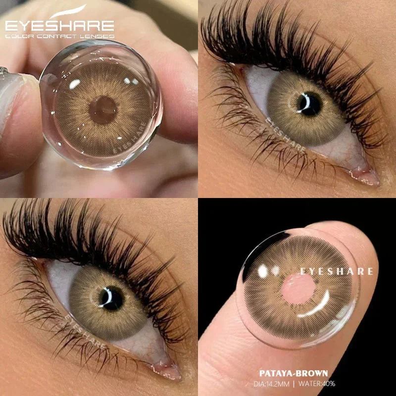 Sdrawing 1pair Natural Colored Contacts Lenses for Eyes Blue Eyes Lenses Green Contacts Yearly Beautiful Pupil Eyes Contact Lens