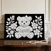 DIY Pearl Painting Love Bear for Home Wall Decor with Frame(20x30cm)