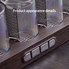 Adventurers Simulation Nixie Tube Clock, RGB Desk Clock, LED Tube Desk Clock with Imitation Wood Base & 24 Hour Clock, Suitable for Decorating Under Computer Monitor & on Bedside Table in Bedroom