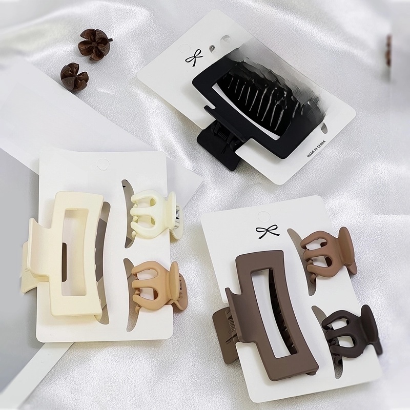 Women’s Basic Minimalist Solid Color Plastic Hair Claws