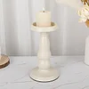 Cream White 3PCS Candle Holders Set Home Wedding Table Decor Prop