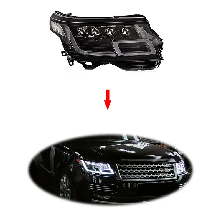 plug and play upgrade 4 lens matrix LED Headlight Headlamp For Range Rover Vogue head light head lamp 2014-2017 ITN Auto