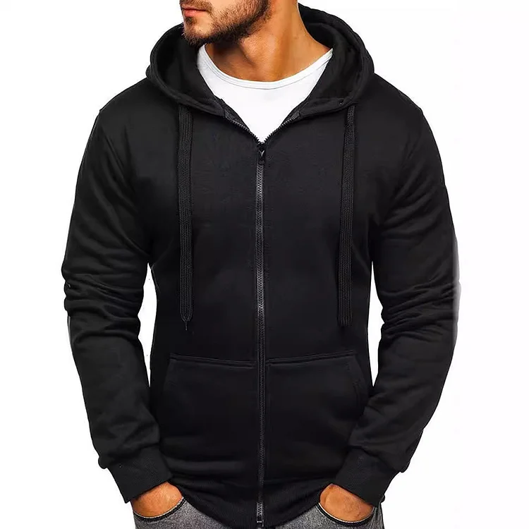 PASUXI Men's Zip-Up Fleece Hoodie