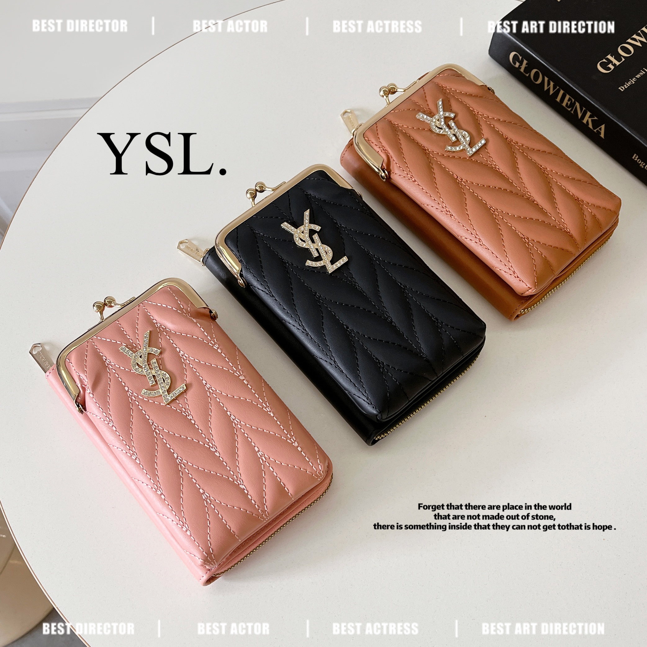 YSL Loulou in Quilted Leather Crossbody Bag Phone Wallet Card Holder Armpit Bag