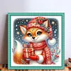Christmas Fox-11CT Stamped Cross Stitch 40*40cm/15.75*15.75in tapestrymarket
