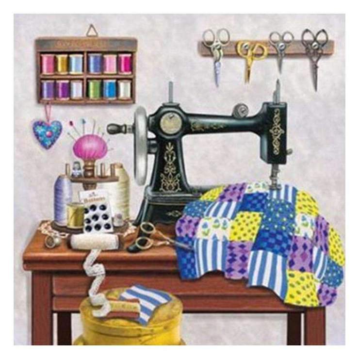 Full Round Diamond Painting Sewing Machine (30*30cm)