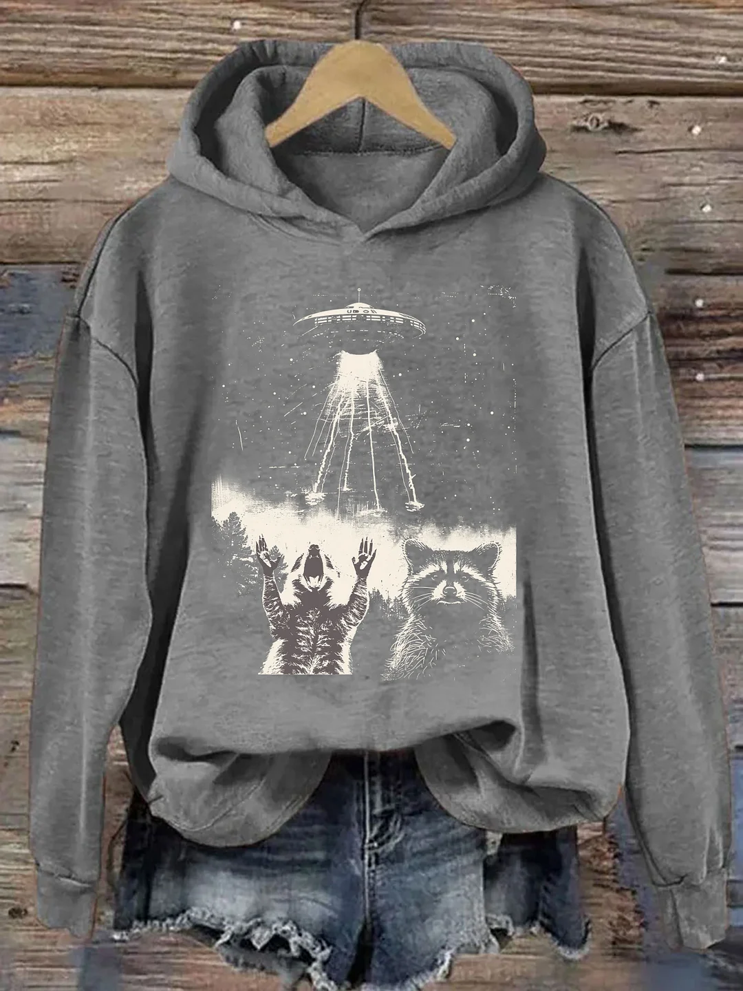 Raccoon UFO Hoodie