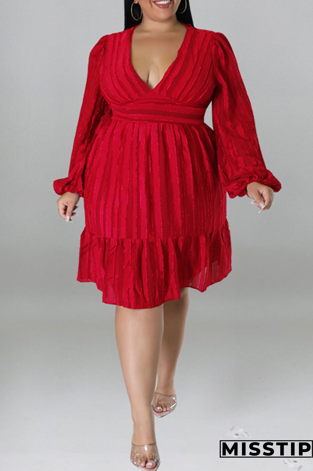 Green Casual Solid Patchwork Fold V Neck Straight Dresses