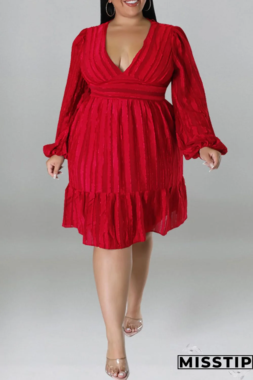 Green Casual Solid Patchwork Fold V Neck Straight Dresses