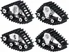 TRX4M Snow Tires, 4 Pcs Snow Tires Sets Simulate Carload Tracks Wheel Sandmobile Conversion for 1/18 RC Crawler TRX4M Upgrades (Black)
