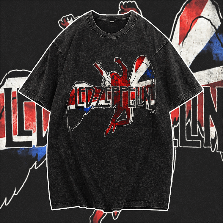 Davidhawaii100% Cotton Casual Street Rock Flag T-Shirt - 100% Cotton