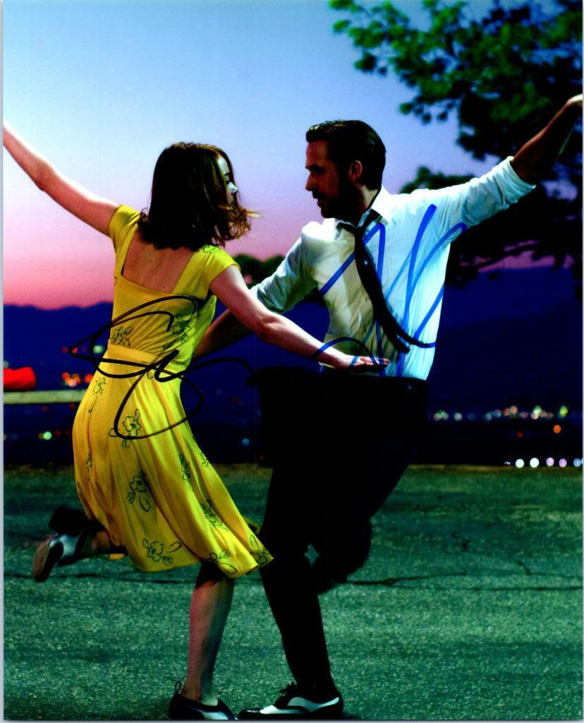 Emma Stone Ryan Gosling signed 8x10 Picture Photo Poster painting autographed includes COA