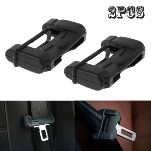 Dronehint 2Pcs Black Silicone Universal Car Parts Seat Belt Buckle Clip Cover Accessories (For: GMC) Parts