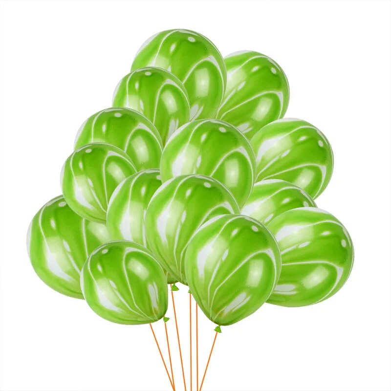 10Pcs Blue Pink Agate Marble Balloons Colorful Latex Air Balloon for Baby Shower Birthday Party Decor Kids Party Supplies 12