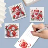 6Pcs Valentines Day Diamond Painting Greeting Card