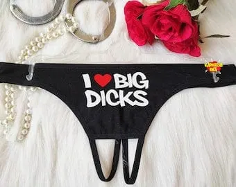 Love Big Dicks,Panties Crotchless, Qos Lingerie, Queen Of Spades, Hotwife  Bull, BBC Only Panties, Valentine Sexy Gift, DDLG