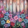 >SALE<5D DIY Partial Special Shaped Drill Diamond Painting Flowers in The Fence30x30cm
