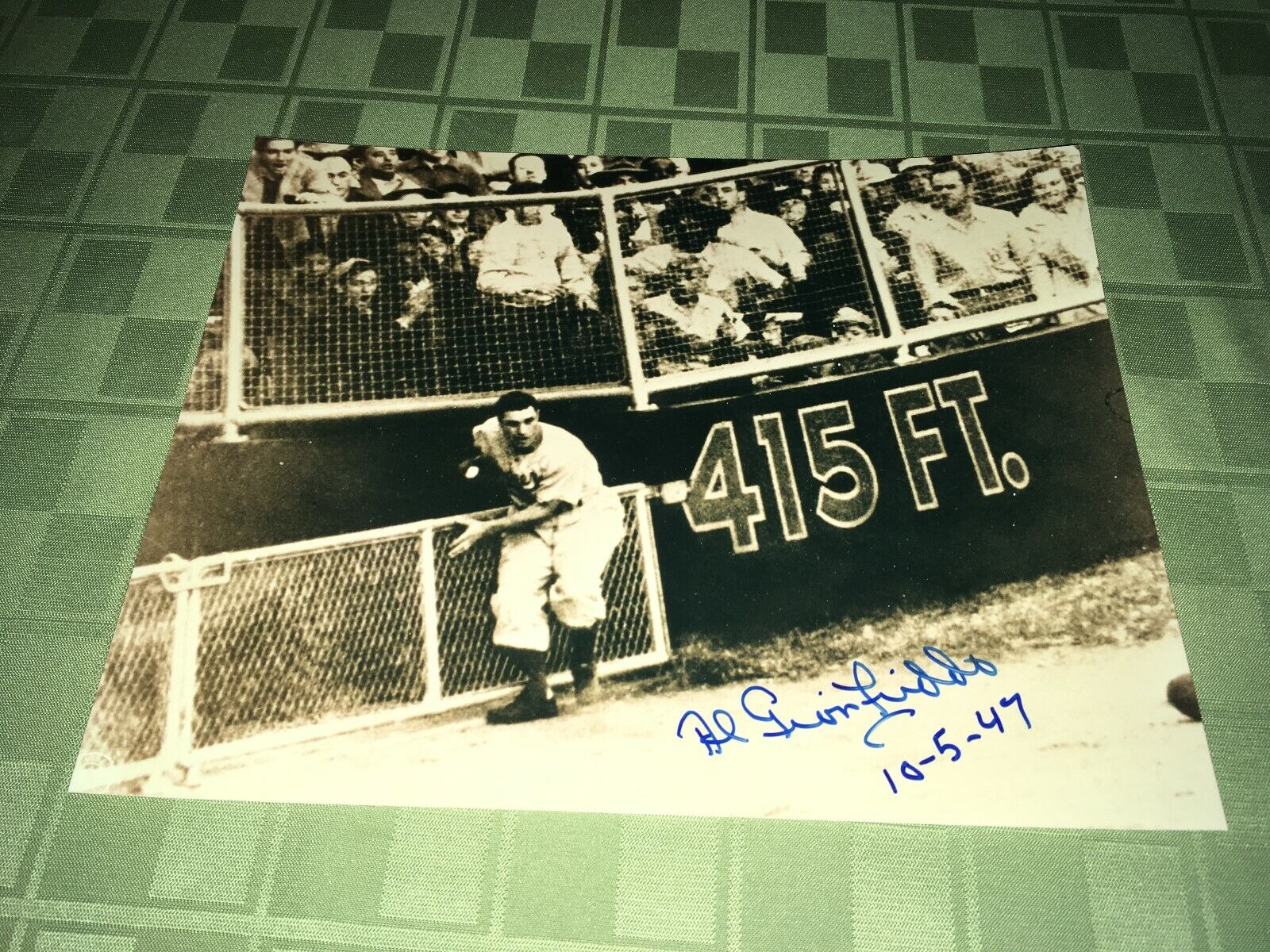 Al Gionfriddo Brooklyn Dodgers Signed 8 x 10