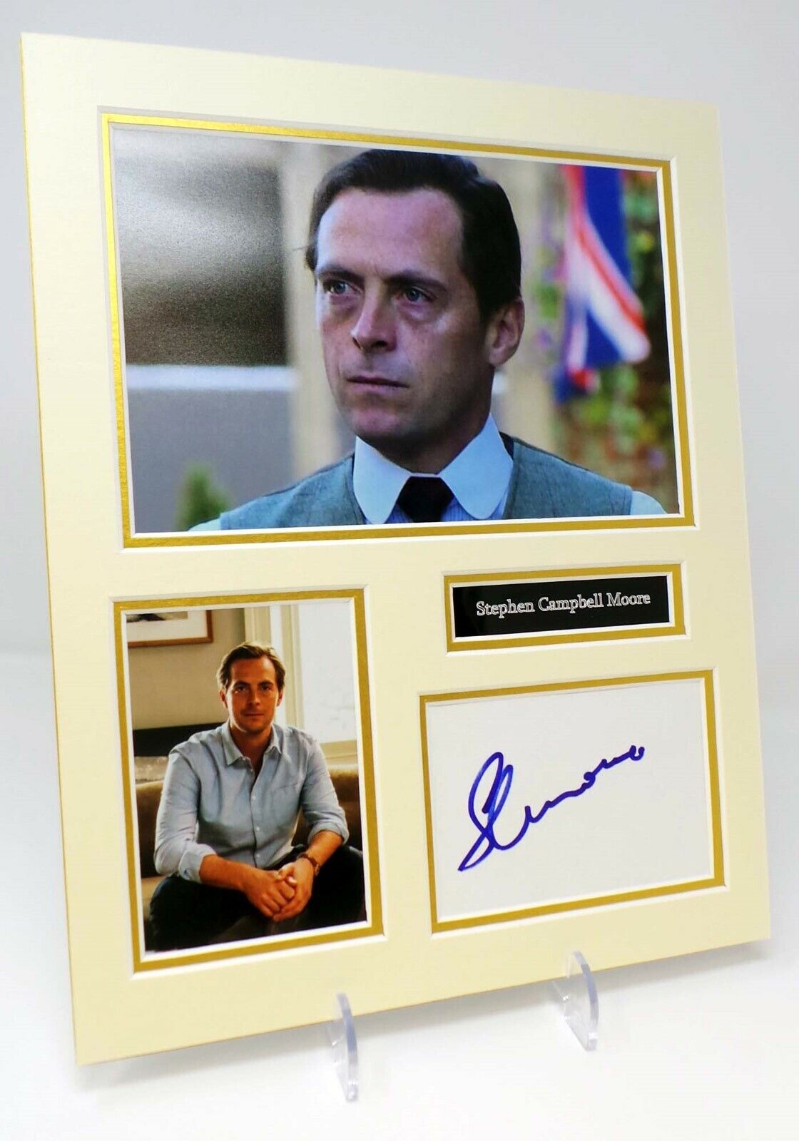 Stephen CAMPBELL MOORE Signed Mounted Photo Poster painting Display AFTAL COA Downton Abbey