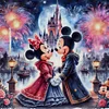 Mickey Minnie Disney-11CT Stamped Cross Stitch 45*45cm